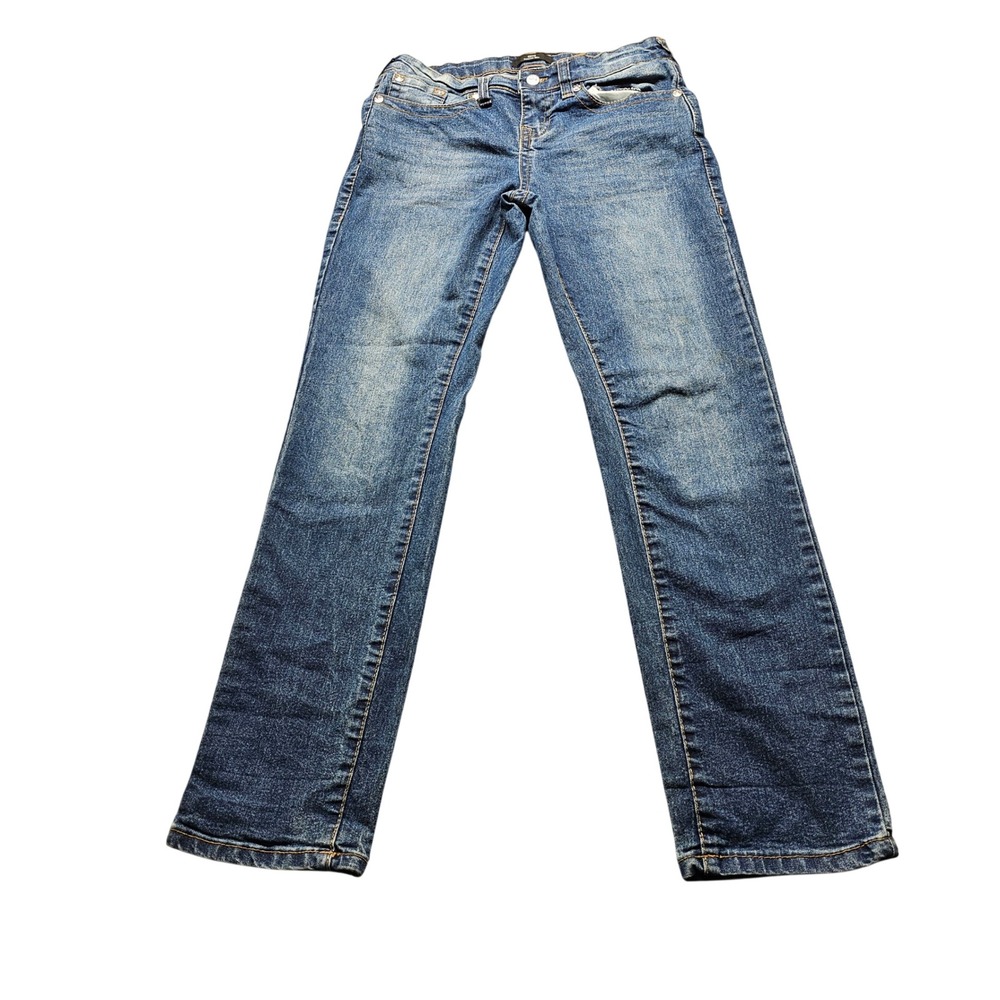 True Religion Geno Relaxed Slim Jeans 16 Dark Blue Denim Stretch 483457DL